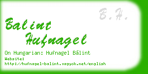 balint hufnagel business card