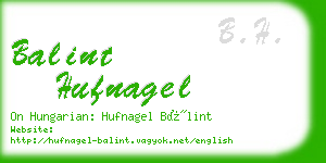 balint hufnagel business card